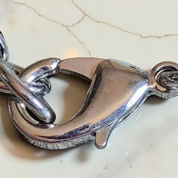 Women's Chain Belt M-L Silver Metal Circle Biker Punk Casual O Ring Hippie Mod - Picture 2 of 2